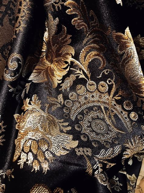 metallic blue and black fabric|black fabric with gold metallic.